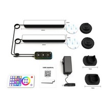 스마트테이블 블루투스 충전 터치테이블 사이드 거실 탁자 소파 테이블 led 램프 smart led 라이트 바 rgb 픽업 리듬 night light tv 벽 컴퓨터 게임 룸, 2개 스타일 2