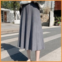 스커트 니트 치마 편한 외출복 주름 허리밴딩 추천 드레스 옷 여성 여자 의류 여친 룩 트렌드 코디 스타일 의상 대학생 외출 패션 패셔니스타 디자인 룩북 유행