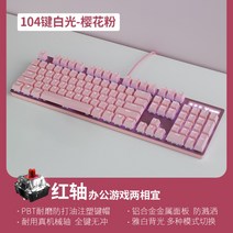 Rapoo V500PRO 퍼플 보라 핑크 유선 라푸 기계식 키보드, 차축, V500PRO(핑크-104버튼, 공식