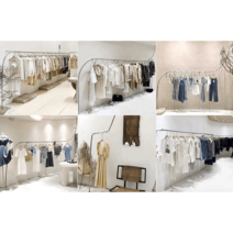 벽면행거 옷걸이 렉 철제 스탠딩 스탠드 걸이 파이프, D056 스테인리스 와이어 드로잉