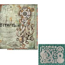 Steampunk- 금속 절단 다이 컷 DIY 스크랩북 종이 공예 수제 앨범 카드 펀치 아트 만들기, [07] A 1295