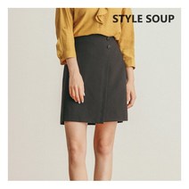 [숲(SOUP)] 투 버튼 랩 스커트(SV4SR31)
