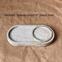 홈공방 레진아트 실리콘몰드 콘크리트 코스터 용 타원형 트레이 금형 diy 점토 금형 수지 트레이 주조 금형 콘크리트 원형 트레이 금형, 2 조각