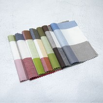 원단킹 면20수] 선염해지 6x7cm 왕체크 7color (9025011), 64.블루브라운