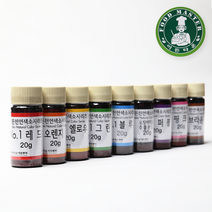 이든천연색소시리즈 20g 슬라임색소 식용색소 빨주노초파남보, 오렌지