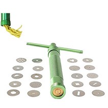 Clay Extruder Gun Polymer Tools Mud Squeeze with 20 Unique Disc Kits for Pottery [B00046817], 01-Army Green-46817