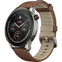 어메이즈핏 GTR 4 스마트 워치 Alexa 내장 150 스포츠 모드 블루투스 전화 14 일 배터리 수명, Vintage brown leather