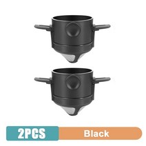 커피 드리퍼 드립 핸드 추출기 더치 기구 추천 1/2PCS 접이식 커피 필터 메이커 스테인리스 차 홀더 재사, 한개옵션1, 03 2PCS Black