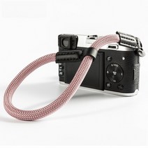 핸드 스트랩 넥 필름카메라Fuji X-T20 X-T1 X-T2 X-E3 X-T10 X-H1 X-A2 용 수제 나일론 디지털 카메라 손목 핸드 스트랩 그립 paracord 꼰, 로즈 골드