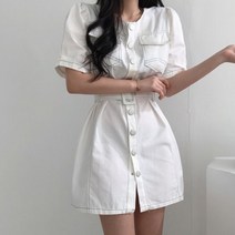 [랜덤플레이] 스티치 미니 트렌치 원피스