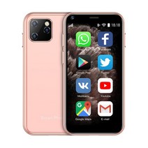기기 이동 원래 새로운 soyes xs11 미니 귀여운 스마트 폰 1GB 8GB 2 53939 mt6580a 쿼드 코어 안드로이드 6 0 1000mah 2 0mp 소형 포켓, 01 Official Standard, 04 분홍색