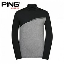 [아울렛 백화점] PING 골프 PING-가을 남성 사선 배색 긴팔 이너 티셔츠 112A3TI901_BK(1205518)