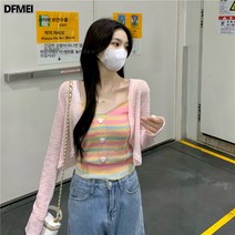 DFMEI 스파이시 레인보우 니트나시탑 핫썸머나시탑