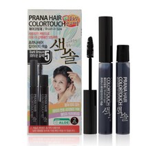 [경기점]프로랑스 매직 헤어쿠션 갈색 뿌리 새치커버 흰머리 헤어라인, 색솔 헤어 마스카라 6호(자연흑
