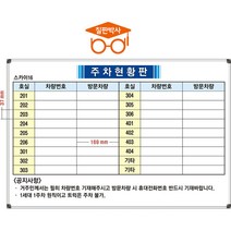 칠판박사 주차현황판 일반형 화이트보드 (자석부착X), 선택10) 주차현황판(소형2)
