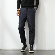 구스패딩바지 우모복 우모바지 방한바지 초경량 휴대용 남성 야외 다운 바지 따뜻한 오리 다운 조거 스웨트 팬츠 남성 방풍 스노우 열 스포츠웨어 다운 바지