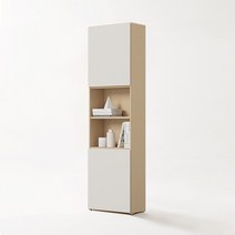 한샘 티오 일반책장 모던형 6단 60cm (컬러 택1), 내추럴오크_코튼그레이(A)