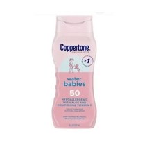 선크림 코퍼톤 워터 베이비 선크림 로션 SPF 50 방수 8 플로 오즈 병