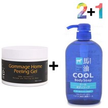 아하 바하 필링젤 연화제 살리실산 얼굴때 모공 _ 30690EA, 고마쥐필링젤 2개_쿨바디워시(파랑) 1개, 본상품선택