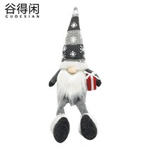 트리 장식품 수염 산타 로스 진열창 소품 피규어 공자의 루돌프인형, T02-롱레그 인형 희끄무레 인형
