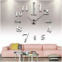 벽시계 DIY 벽시계 수제 벽 시계 벽 스티커 시계를 벽면에 자유자재로 설치할 수 있습니다 3D 현대 로마 숫자와 영어 편지