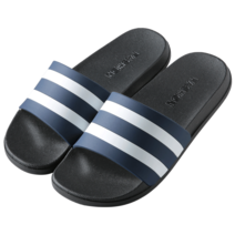 여름 숙녀 샌들과 슬리퍼 간단한 줄무늬는 미끄럼 방지 일본 애호가 슬리퍼를 착용합니다.