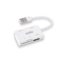 ACTTO 엑토 카드리더기 겸용 허브 CRH-06, CRH-06 화이트