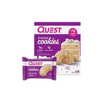 Quest Nutrition 퀘스트 뉴트리션 프로스티드 쿠키 벌쓰데이 케이크 8 개입