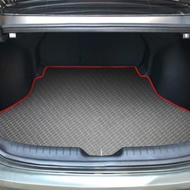 아이빌 디올뉴 니로 하이브리드 자동차 트렁크 카본 고무매트, 레드, 시그니처