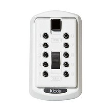 Kidde AccessPoint 001170 KeySafe 오리지널 슬림라인 푸시 버튼 결합 영구 키 잠금 박스 2키 티타늄 그레이 001413, Safebox_White