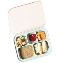 아이별프렌즈 실리콘 흡착식판 아기식판 유아 뚜껑 식판, 실리콘 흡착식판 민트