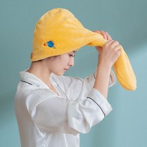 미니플 라피드 극세사 헤어타올 드라이 미용실 머리 수건 헤어 타올, 옐로우