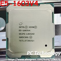기존 인텔 제온 E5-1603V4 CPU 2.8GHZ 쿼드 코어 10MB 140W E5-1603 V4 E5 1603 LGA2011-3 1603V4 프로세서