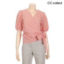 씨씨콜렉트 랩스타일 체크 블라우스 E203PSC121 OR