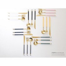 신혼부부선물 커트러리 스푼 포크 나이프 디너포크, 색상_디너나이프-핑크