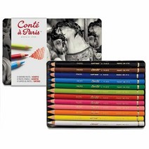 콘테 연필파스텔 12색 파스텔색연필 전문가색연필 수채화색연필, 단품