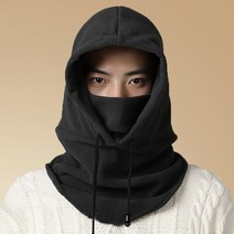 호제니 겨울 방한 후드 넥워머, 블랙