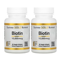캘리포니아 골드 뉴트리션 CGN 비오틴 10000 mcg 90정 X 2통, 2개, 90개