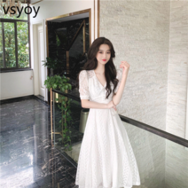 vsyoy 부드러운 바람은 달콤하고 소금 슈퍼 요정 숲 platycodon grandiflorum 2023 프랑스 흰색 자수 드레스 여름 첫사랑