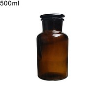 갈색 병 유리 대용량 화장품 공병 세럼 에센스 30/60/125/250/500ml 와이드 입 시약 보관 용기 실험실 용품 리필 용, [01] 500ml