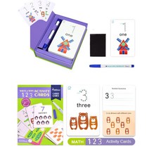 홈스쿨 쓰고지우는 숫자카드 반복 학습교구 수개념 두뇌발달 어린이집 4세5세