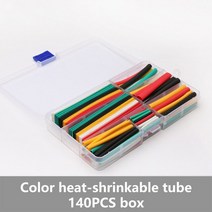 2:1 내열성 튜브 열 수축 포장 키트 모듬 와이어 케이블 절연 슬리브 Eva 폴리올레핀, 05 다크 레드