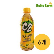 [루츠팜]씨투 C2 레몬 그린티 레몬향 355mlX6개 레몬녹차 음료
