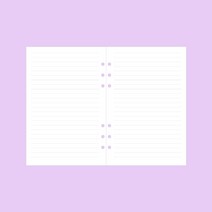 와우샵 DIY 6공 다이어리 속지 A6 A5, 줄눈 노트[45장]