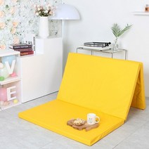 생활방수 레자가죽 중형 3단 접이식 매트리스 토퍼 매트