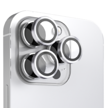 지모 아이폰 메탈 프레임 렌즈 강화유리필름, 아이폰14 프로 맥스 (3개 1세트), 크롬