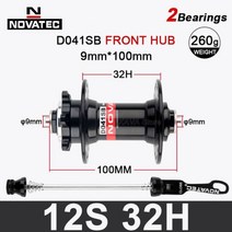 NOVATEC 마이크로 스플라인 허브 32 홀 MTB MS 큐브 액슬 부스트 12 스피드 마운틴 바이크 for Shimano M61, 04 QR 9x100 Front