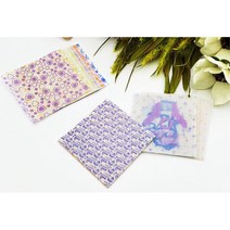 초등학생 종이학 만들기 칼라팬시 투명 미술 색종이 50p 색종이놀이 종이학접기 학알