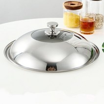 강화 유리 냄비 찜솥 볶음요리 볶음팬 스텐통뚜껑 가정용 투명 통용 손잡이 부품 헤드 캡 2981643314, 40cm 뚜껑 에 내경 38-39.5