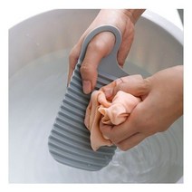 휴대용 미니 양면 손 빨래 판 행주 세탁용품 싱크대 세면대 휴대용 미니 여행용 빨래판 손, 쿠쿠팡 화이트